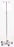 Pedigo Products IV Stand Floor Stand 4-Hook 5 Caster, 2 Inch Swivel - P-1576-4