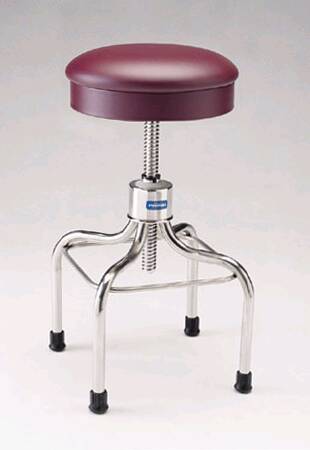 Pedigo Products - Exam Stool Backless Spin Lift Height Adjustment 4 Casters, 2 Inch Diameter Black - P-38-W/C-BLK