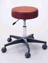 Pedigo Products - Exam Stool Backrest Pneumatic Height Adjustment 5 Casters Black - P-527-GS-BLK