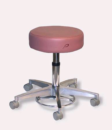 Pedigo Products Exam Stool Backless Pneumatic Height Adjustment 5 Casters Black - P-528-GS-BLK