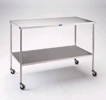 Pedigo Products Utility Cart Stainless Steel 24 X 48 X 34 Inch 1 Shelf Silver - SG-92-SS