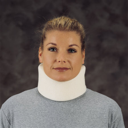 Deroyal Cervical Collar  Lo-Contour Low Contoured / Medium-Firm Density Adult One Size Fits Most One-Piece 3 Inch Height 22 Inch Length - 1066-00