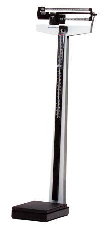 Health O Meter Health O Meter Platform Scale w Height Rod Balance Beam 390 lbs. Black / White Mechanical - 402KLWH