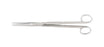 Miltex Miltex Dissecting Scissors Mayo 9 Inch Length OR Grade Stainless Steel (German) NonSterile Finger Ring Handle Straight Beveled Blades Sharp/Sharp - 5-128