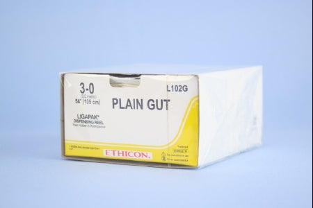 LigaPak - Ligating Reel with Suture Plain Gut Absorbable Uncoated Size 3 - 0 54 Inch Suture - L102G