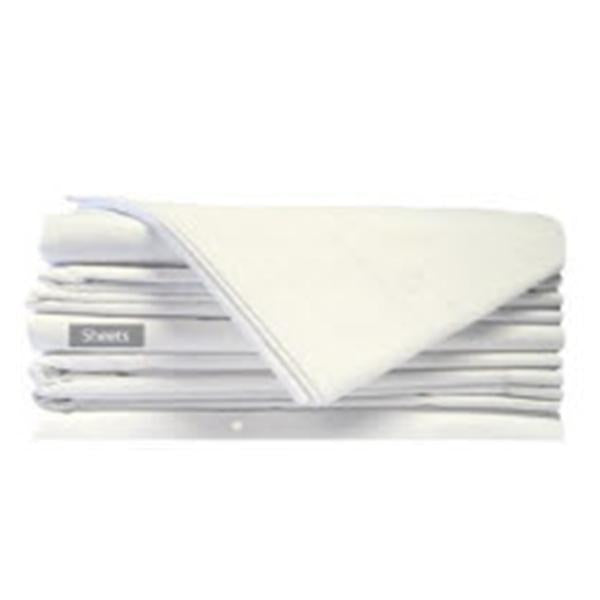 Calderon Textiles Inc Sheet Flat 66X104" Microfiber Twin Size White 12/Pk, 2 Dz/Ca - 20MF-66104