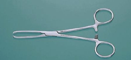 Miltex Miltex Tissue Forceps Allis 10 Inch OR Grade Stainless Steel (German) NonSterile Ratchet Lock Finger Ring Handle Straight 5 X 6 Teeth - 16-12