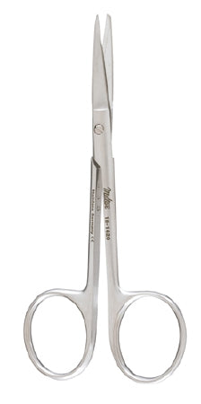Miltex Miltex Iris Scissors Knapp 4 Inch Length OR Grade Stainless Steel (German) NonSterile Finger Ring Handle Straight Blade Sharp/Blunt - 18-1420