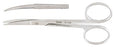 Miltex - Iris Scissors Knapp 4 Inch Length OR Grade German Stainless Steel NonSterile Finger Ring Handle Curved Blade Sharp Tip / Blunt Tip - 18-1426