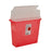 Cardinal Sharps-A-Gator Sharps Container 1-Piece 12-1/4 H X 11 W X 4-1/4 D Inch 5 Quart Translucent Red Horizontal Entry Lid - 31144010