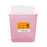 Sharps - Container 9-1/2 H X 10 W X 7 D Inch 2 Gallon Translucent Red Base / Translucent Lid Horizontal Entry Hinged Snap On Lid - 8704T