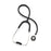 Professional Series - Classic Stethoscope Black 1-Tube 22 Inch Tube Double-Sided Chestpiece - 5079-145