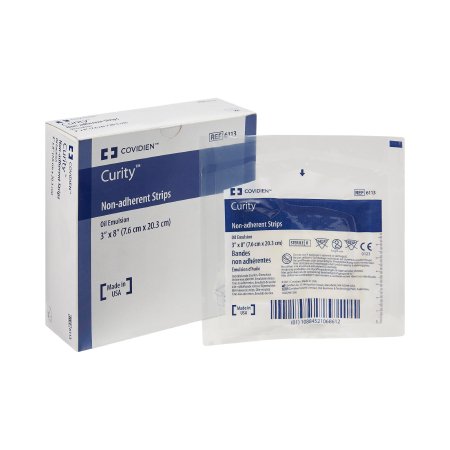 Curity - Oil Emulsion Impregnated Dressing 3 X 8 Inch Mesh / Knitted Fabric Oil Emulsion Blend Sterile - 6113-