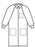 Precept Medical Products Lab Coat Blue Small Long Sleeves Knee Length - 1249S
