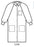 Precept Medical Products Lab Coat White Large Long Sleeves Knee Length - 12042