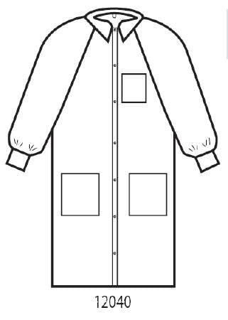 Precept Medical Products Lab Coat White Medium Long Sleeves Knee Length - 1222