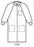 Precept Medical Products Lab Coat White Medium Long Sleeves Knee Length - 1222
