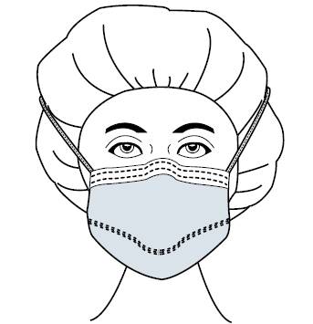 Fog Shield - Surgical Mask Anti-fog Foam Pleated Tie Closure One Size Fits Most Blue NonSterile ASTM Level 1 Adult - 15210