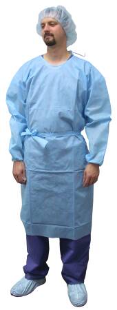 Precept Medical Products Precept Protective Procedure Gown Large Unisex NonSterile Blue - 51181