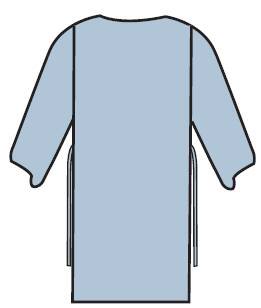 Precept Medical Products Over-the-Head Protective Procedure Gown One Size Fits Most Unisex ASTM F1671 NonSterile Blue - 51572