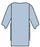 Precept Medical Products Over-the-Head Protective Procedure Gown One Size Fits Most Unisex ASTM F1671 NonSterile Blue - 51572