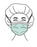 Precept Medical Products Comfort-Cool Surgical Mask Pleated Ties One Size Fits Most Blue - 65 3010