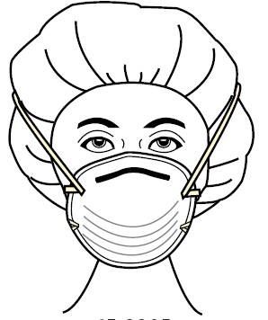 Precept Medical Products Particulate Respirator / Surgical Mask N95 Cup Elastic Strap One Size Fits Most White - 65 3395