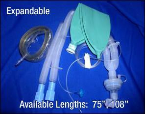 Vyaire Medical Vital Signs Anesthesia Circuit Corrugated Tube 40 Inch Tube Dual Limb Adult 3 Liter Bag Disposable - 5020AE