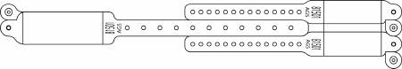 Precision Dynamics Speedi-Print Veri-Color Identification Band Write On Wristband Permanent Snap Without Legend - 320-10-PDK