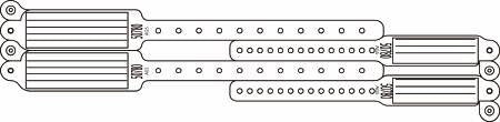 Precision Dynamics Speedi-Print Veri-Color Identification Band Write On Wristband Permanent Snap Without Legend - 320-10-PDK