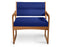 Hausmann Oak Bariatric Arm Chair, "Navy Blue" - 30" x 23¼" x 33½", - 2165