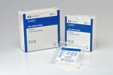 Cardinal Curity Oil Emulsion Impregnated Dressing 3 X 3 Inch Mesh / Knitted Fabric Oil Emulsion Blend Sterile - 6112
