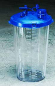 Cardinal Medi-Vac Guardian Suction Canister 1200 mL Shut-Off Valve / Locking Lid - 65651-212