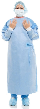 O&M Halyard Inc Ultra Film Reinforced Surgical Gown with Towel ULTRA X-Large Unisex AAMI Level 4 Sterile Blue - 95421