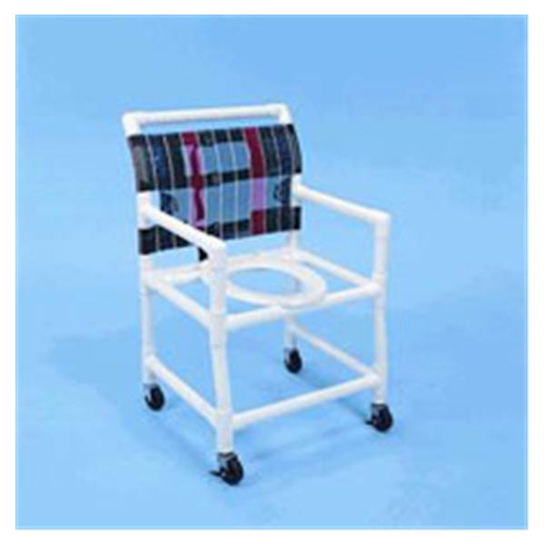 Healthline Medical Chair Shower/Commode Deluxe 350Lb Capacity 25.5X25X38.5" Wide Pvc Ea - SC6013W
