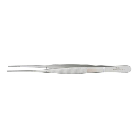 Miltex - Tissue Forceps Potts-Smith 9-1/2 Inch Length OR Grade German Stainless Steel NonSterile NonLocking Thumb Handle Straight Serrated Tips with 1 X 2 Teeth - 6-164