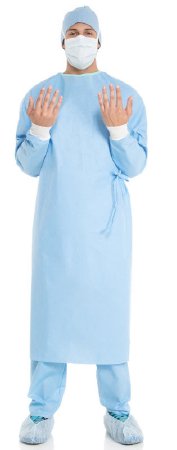 O&M Halyard Inc Ultra Fabric Reinforced Surgical Gown with Towel ULTRA X-Large Unisex Sterile Blue - 95221