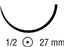 Covidien - Suture with Needle Absorbable Uncoated Undyed Suture Chromic Gut Size 0 30 Inch Suture 1-Needle 27 mm Length 1/2 Circle Taper Point Needle - CG-884