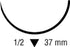 Polysorb - Suture with Needle Absorbable Coated Violet Suture Braided Polyester Size 0 30 Inch Suture 1-Needle 37 mm Length 1/2 Circle Reverse Cutting Needle - CL-817