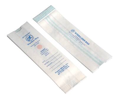 Propper Manufacturing OK Sterilization Pouch Steam 1-1/2 X 5-2/5 X 12 Inch White Tape Seal Paper - 2101100