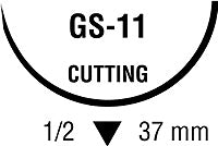 Polysorb - Suture with Needle Absorbable Coated Violet Suture Braided Polyester Size 0 36 Inch Suture 1-Needle 37 mm Length 1/2 Circle Reverse Cutting Needle - CL-917