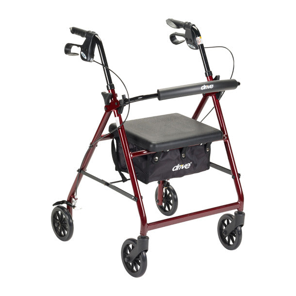 Drive Medical Aluminum Rollator, 7.5" Casters