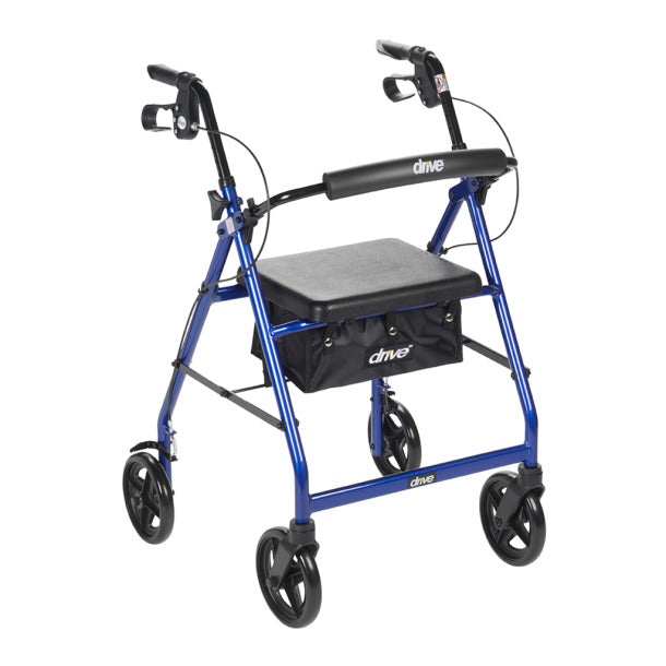 Drive Medical Aluminum Rollator, 7.5" Casters