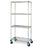 Metro Crash Super Erecta 4-Shelf Industrial Wire Shelving Stem Caster Cart - Chrome - Silver