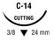 Covidien Suture with Needle Absorbable Uncoated Undyed Suture Plain Gut Size 3-0 30 Inch Suture 1-Needle 24 mm Length 3/8 Circle Reverse Cutting Needle - SG810