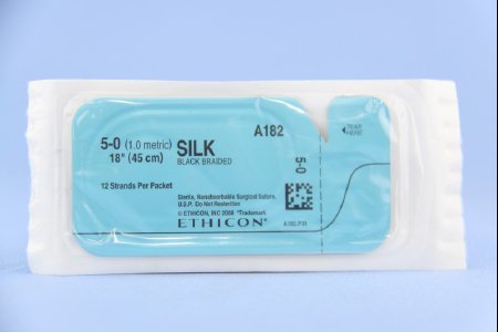 Perma - Hand SUTUPAK - Suture without Needle Braided Silk Nonabsorbable Coated Size 5 - 0 18 Inch Suture - A182H