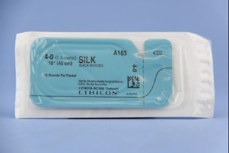 J & J Healthcare Systems Perma - Hand SUTUPAK Suture without Needle Braided Silk Nonabsorbable Coated Size 4 - 0 18 Inch Suture - SA63H