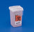 SharpSafety - Sharps Container 11 H X 10-3/4 W X 4-3/4 D Inch 1 Quart Translucent Base / Translucent Lid Vertical Entry 2 Hinged Snap On Lid - 8900MW