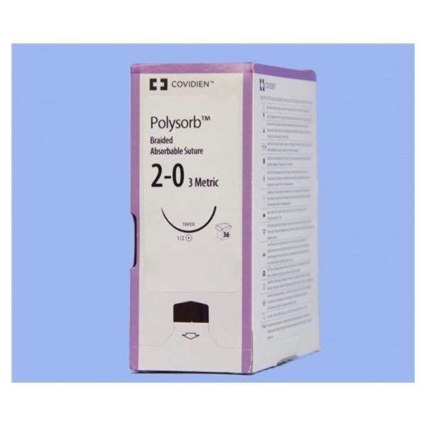 Medtronic MITG-Covidien Suture 2-0 Polyester Gs-23 Polysorb Violet 30" Braid 36/Ca - CL893