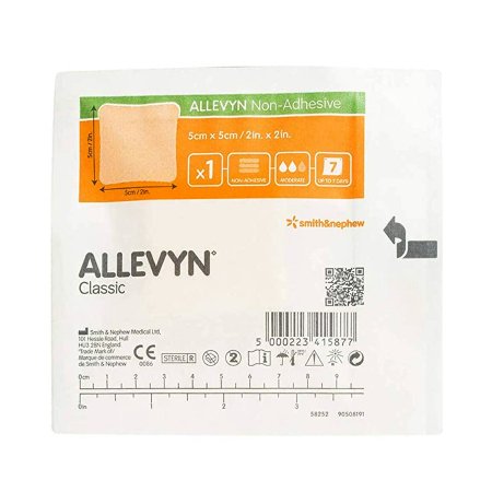 Allevyn - Foam Dressing 2 X 2 Inch Square Non-Adhesive without Border Sterile - 66027643